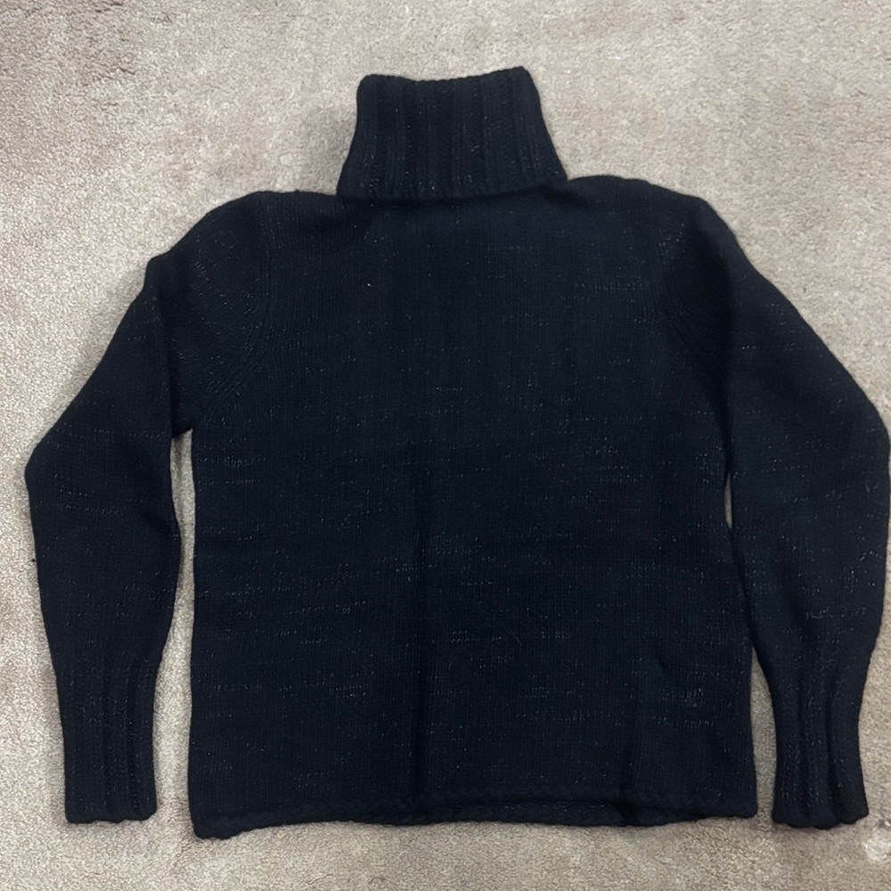 GAP Lambswool-Blend Black Turtleneck Sweater